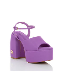 AMETHYST CHUNKY HEEL SANDALS