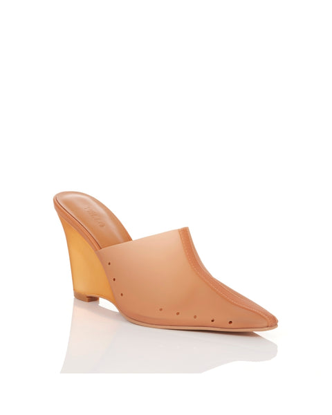 TOFFEE WEDGE MULES