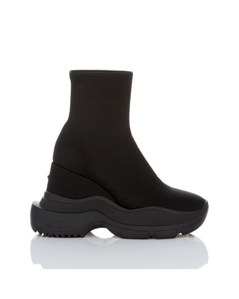 TOKYO BLACK DOUBLE SNEAKER SHORT BOOTS