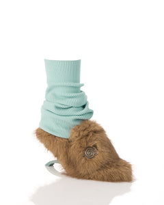 PUPPY FAUX FUR MULES & LEG WARMERS