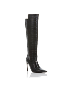 BLACK DRIP LONG BOOTS