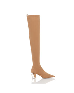 SUNKISSED LOW HEEL LONG BOOTS