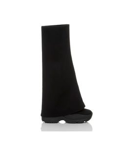 TOKYO BLACK FOLD OVER LONG BOOTS