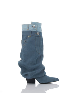 BLUE JEAN BABY LOOSE FIT LONG BOOTS