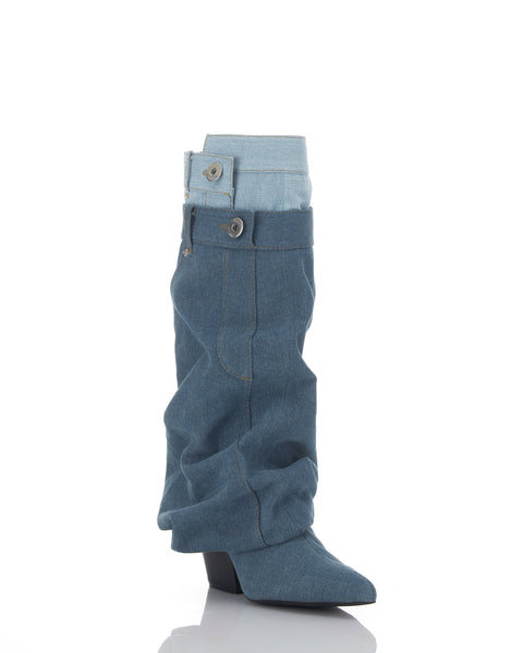 BLUE JEAN BABY LOOSE FIT LONG BOOTS